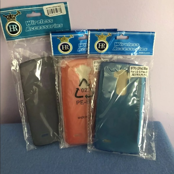 3 LG Flex 2 Rubber Transparent Skin Cover NEW - Picture 1 of 4